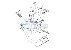 XP T-MAX 500 drawing STEERING HANDLE - CABLE