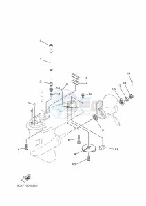 F50HED drawing PROPELLER-HOUSING-AND-TRANSMISSION-2