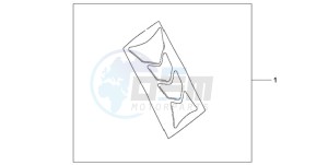 CBF1000A9 France - (F / ABS CMF) drawing TANK PAD HRC LOGO