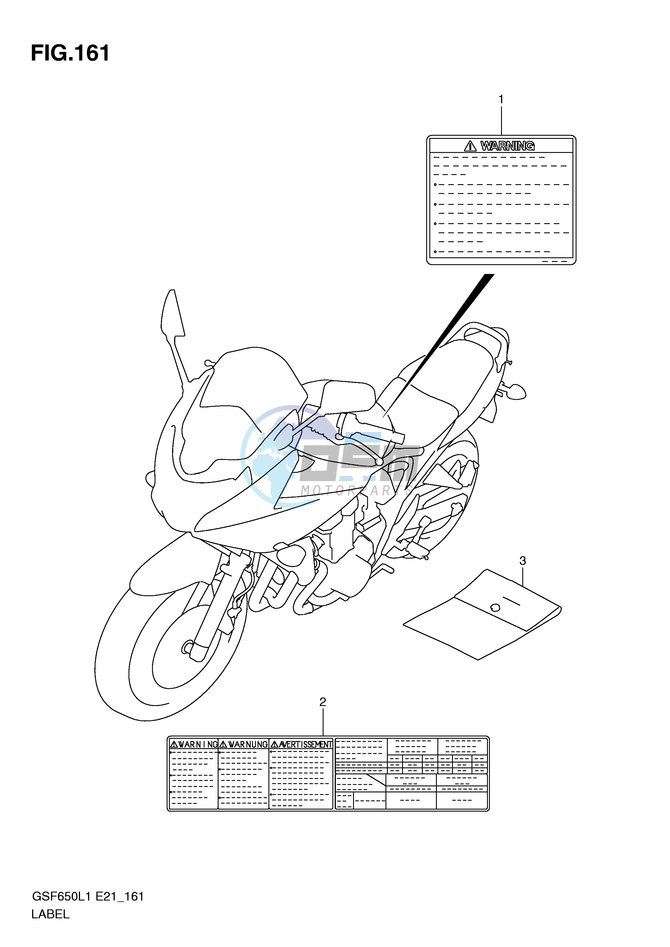 LABEL (GSF650AL1 E21)