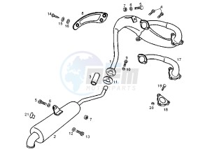 SENDA SM X-TREM - 50 cc drawing SILENCER