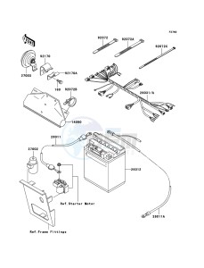 KLF250 KLF250A6F EU GB drawing Chassis Electrical Equipment