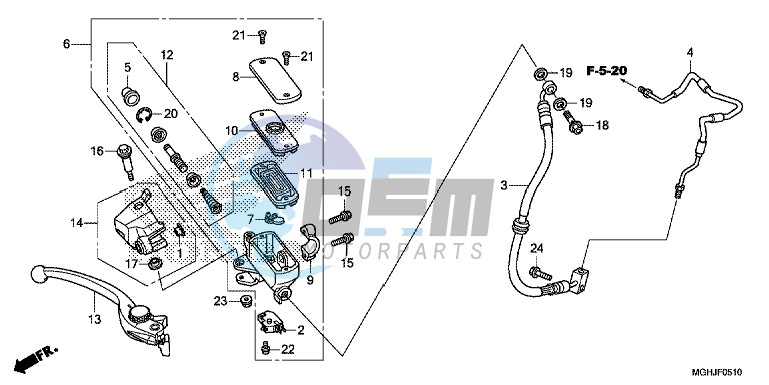 FR. BRAKE MASTER CYLINDER