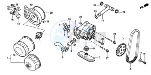 XRV750 AFRICA TWIN drawing OIL PUMP/OIL FILTER