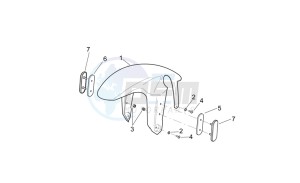 RSV 2 1000 drawing Front body - Front mudguard