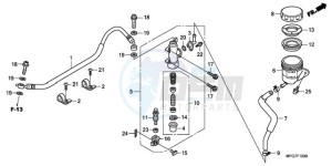 CB600F39 Spain - (SP / ST 25K) drawing REAR BRAKE MASTER CYLINDER (CB600F/F3)