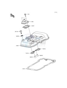 NINJA 300 EX300AGF XX (EU ME A(FRICA) drawing Cylinder Head Cover