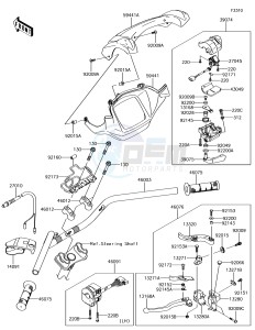 BRUTE FORCE 750 4x4i EPS KVF750HGF EU drawing Handlebar