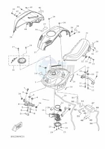 YZF125-A YZF-R125 (BGV3) drawing FUEL TANK