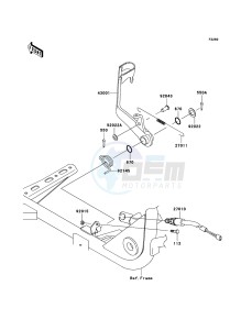 KVF360 4x4 KVF360A9F EU GB drawing Brake Pedal