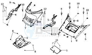 EURO MX 125 DUAL DISK 50 drawing FOOTREST / FRAME COWLING