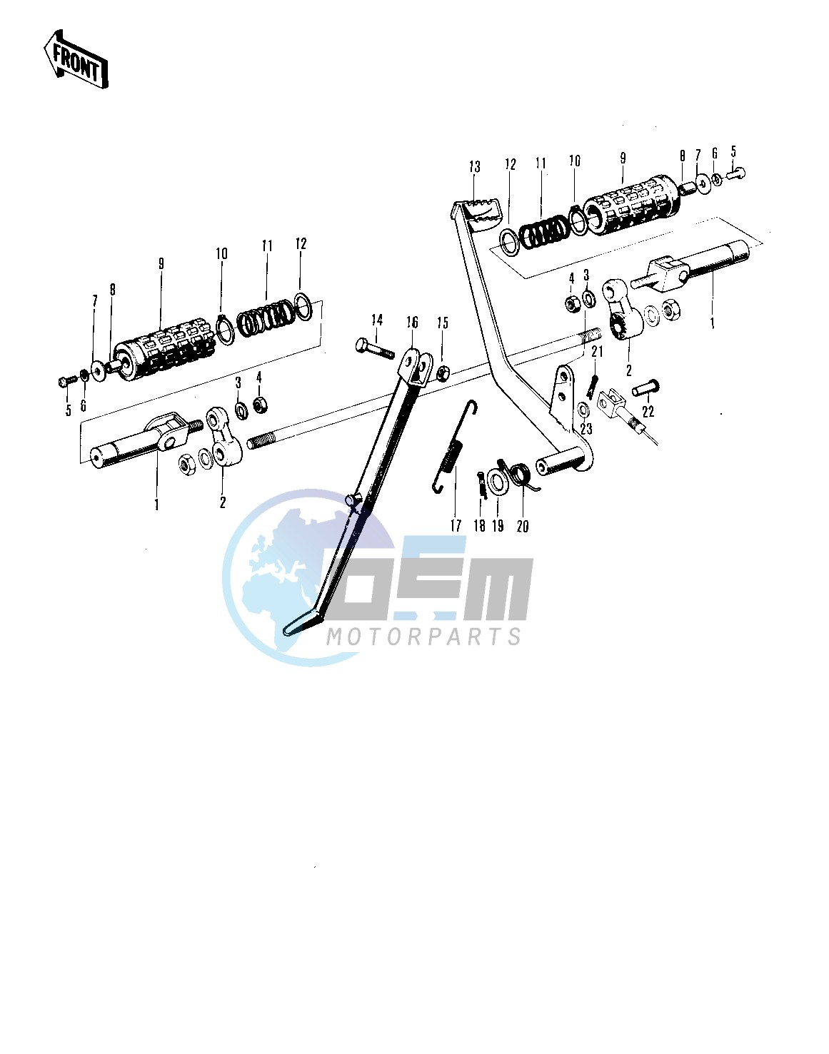 FOOTRESTS_STAND_BRAKE PEDAL -- 71-72 F8_F8-A- -