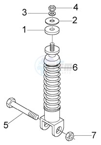 LX 50 4T drawing Rear Damper