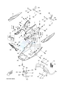 YPR400RA XMAX 400 ABS EVOLIS 400 ABS (1SD6 1SD6 1SD6 1SD6) drawing STAND & FOOTREST