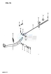 RM250 1999 drawing REAR BRAKE