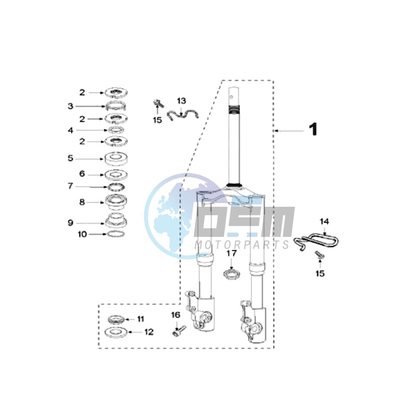 FRONT FORK / STEERINGHEAD