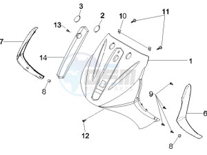 Beverly 500 ie e3 2006-2008 drawing Front shield