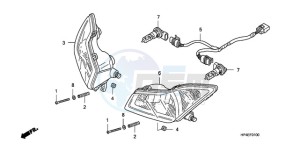 TRX420FEA Australia - (U / 4WD) drawing HEADLIGHT