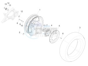 SUPER GTS 125 4T 3V IE NOABS E2-E3 (APAC) drawing Rear wheel