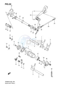 SV650 (E2) drawing GEAR SHIFTING (MODEL K3)