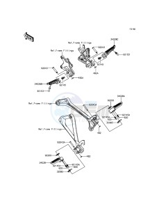 NINJA ZX-10R ZX1000JFF FR XX (EU ME A(FRICA) drawing Footrests