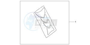 CBR1000RA9 Korea - (KO / ABS HRC) drawing TANK PAD HRC LOGO