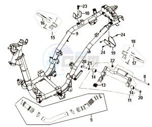 SYMPHONY 50 45KMH drawing FRAME / ENGINE MOUNT