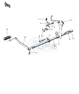 F9 A (-A) 350 drawing GEAR CHANGE MECHANISM -- 72-73 F9_F9-A 350- -