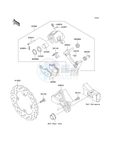 ER 650 A [ER-6N (AUSTRALIAN] (A6F-A8F) A8F drawing REAR BRAKE