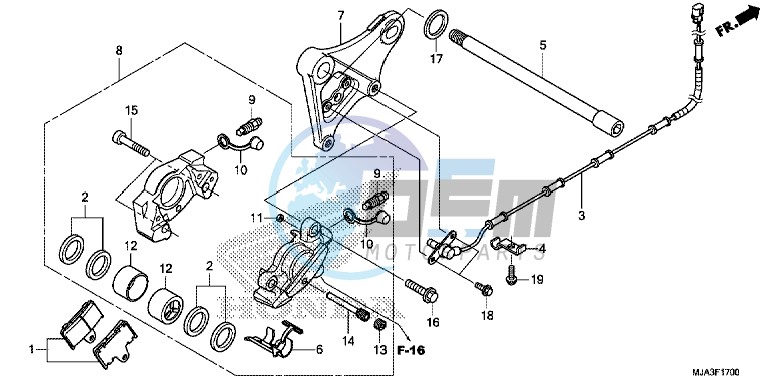 REAR BRAKE CALIPER