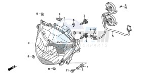 NT700V drawing HEADLIGHT