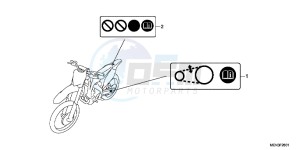 CRF450RB drawing CAUTION LABEL (CRF450RA/ B/ C ED)