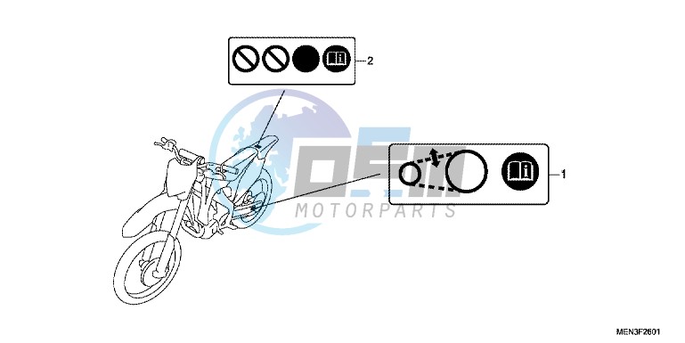 CAUTION LABEL (CRF450RA/ B/ C ED)