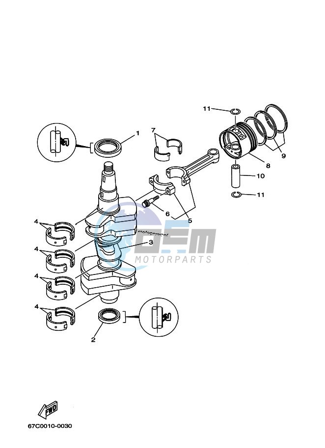 CRANKSHAFT--PISTON