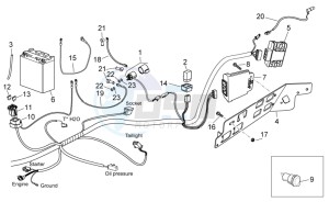 Atlantic 125 e3 drawing Rear electrical system