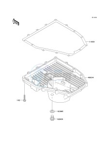 ZX 600 J [ZZR600] (J4) J4 drawing OIL PAN