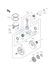 KX 250 J [KX250] (J1) [KX250] drawing CRANKSHAFT_PISTON