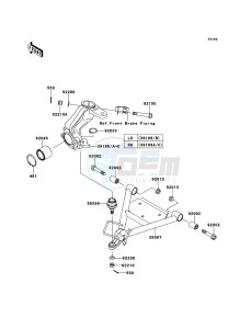 MULE_600 KAF400BDF EU drawing Suspension