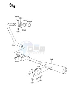 KZ 250 D [CSR] (D2) [CSR] drawing MUFFLER -- 81 D2- -