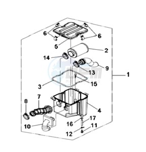 QUAD LANDER 300 drawing AIRFILTER