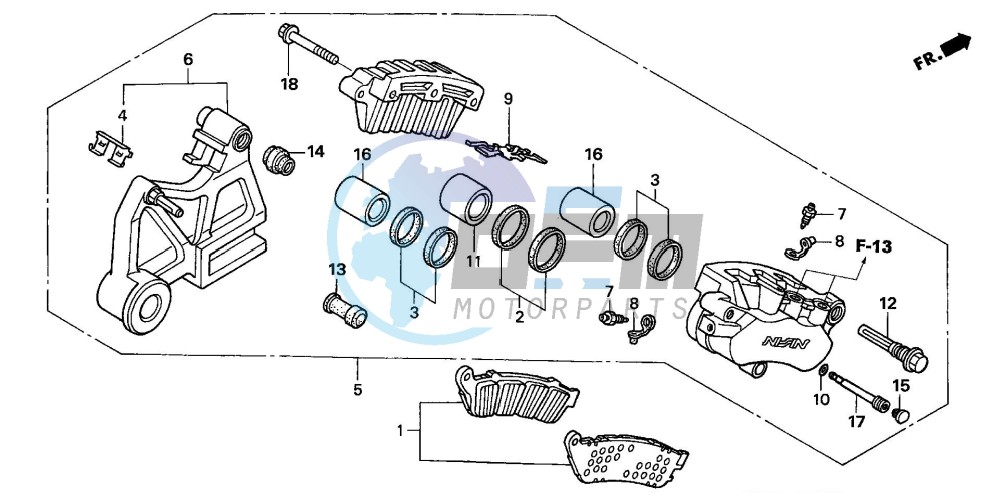 REAR BRAKE CALIPER