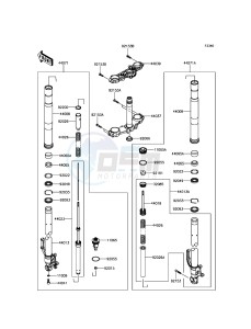 Z900 ABS ZR900BHF XX (EU ME A(FRICA) drawing Front Fork