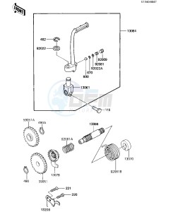 KX 60 B [KX60] (B1-B4) [KX60] drawing KICKSTARTER MECHANISM