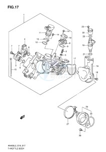 AN400 BURGMAN EU drawing THROTTLE BODY