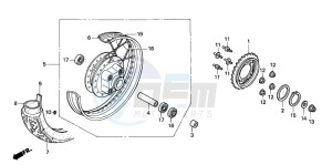 CB250 drawing REAR WHEEL (2)