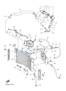 FZ8-SA 800 FZ8-S ABS (1BDA 1BDB) drawing RADIATOR & HOSE