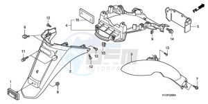 PES125R9 Europe Direct - (ED / STC) drawing REAR FENDER