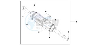 NC700DC Integra E drawing TITANIUM MUFFLER