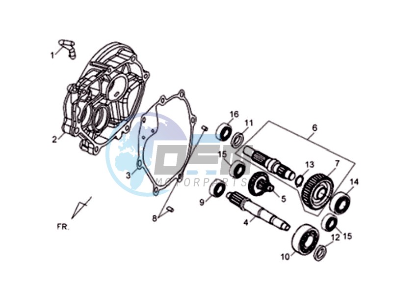 CRANKCASE - DRIVE SHAFT