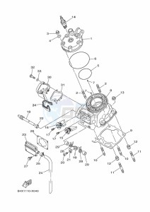 YZ125 (B4XA) drawing CYLINDER HEAD